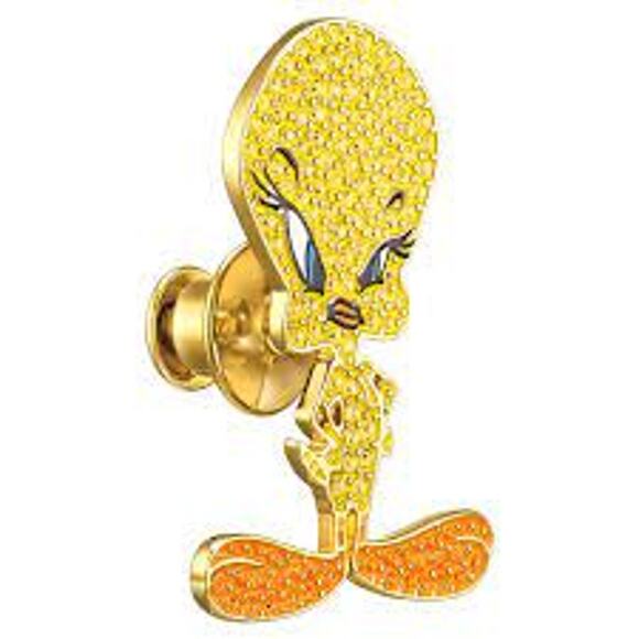 Swarovski LOONEY TUNES BUGS BUNNY TIE PIN SET & TWEETY PIN SET - Picture 7 of 9